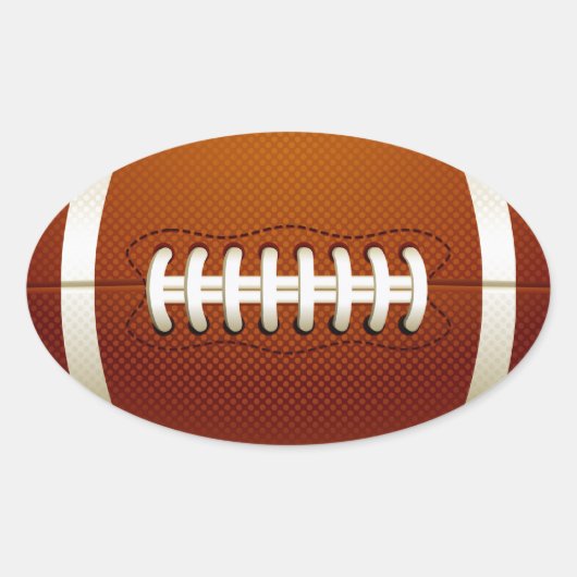 Oval Football Sticker (Vorderseite)