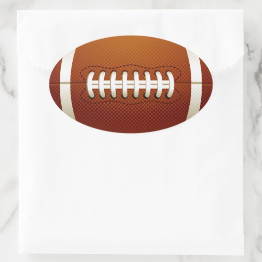 Oval Football Sticker (Tasche)