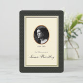 Oval Foto Bereich 3 Ankündigung der Beerdigung (Stehend Vorderseite)