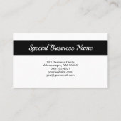 Oval Foto Beruflicher Beauftragter Minimal Visitenkarte (Rückseite)