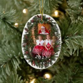 Oval Foto Garland Ornament