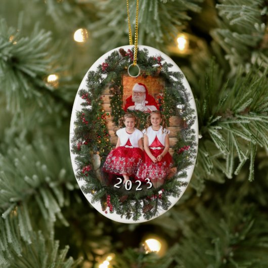 Oval Foto Garland Ornament (Baum)