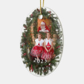 Oval Foto Garland Ornament (Links)
