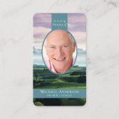 Oval Foto Golfer's Memorial Prayer Card Telefonnummerkarte (Vorderseite)