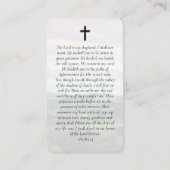 Oval Foto Golfer's Memorial Prayer Card Telefonnummerkarte (Rückseite)