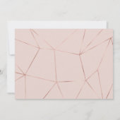 Oval Foto Rose Gold Banner Taufe einladen Einladung (Rückseite)