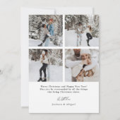 Oval Foto Script Typografie Einfache Weihnachten (Rückseite)