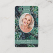 Oval Foto Sukkulente Gedenkkarte Telefonnummerkarte (Vorderseite)