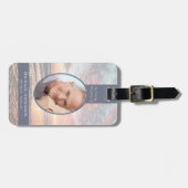 Oval Foto Sunset Ocean Memorial Gepäckanhänger (Vorderseite horizontal)