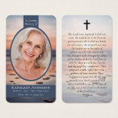 Oval Foto von Ocean Memorial Prayer Card (Vorne & Hinten)