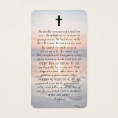 Oval Foto von Ocean Memorial Prayer Card (Rückseite)