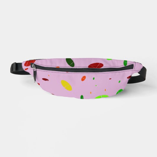 Oval Fun auf Rosa Bauchtasche (Vorderseite)