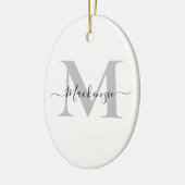 Oval für Monogramm Keramik Ornament (Links)