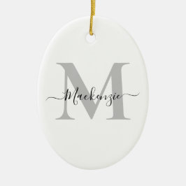Oval für Monogramm Keramik Ornament