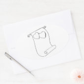 Oval Gastgeschenk Hochzeit Siegel Herz Liebe Bildl Ovaler Aufkleber (Umschlag)