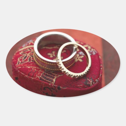 Oval Gastgeschenk Hochzeit Siegel Hochzeitszittel Ovaler Aufkleber (Vorderseite)