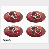 Oval Gastgeschenk Hochzeit Siegel Hochzeitszittel Ovaler Aufkleber (Blatt)