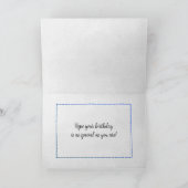 Oval gequiltete Rug für den Geburtstag Karte (Innenseite)