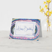 Oval gequiltete Rug für den Geburtstag Karte (Gelbe Blume)