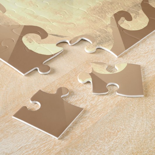 Oval Gold Caduceus RN Nurse Puzzle (Seite)