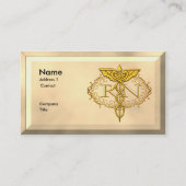 Oval Gold Caduceus RN Nurse Visitenkarte (Vorderseite)