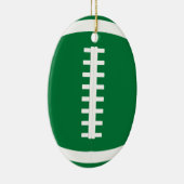 Oval Green Football Player oder Coach Weihnachten Keramik Ornament (Rechts)