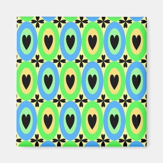 Oval Hearts Magnet (Vorne)