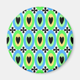 Oval Hearts Magnet