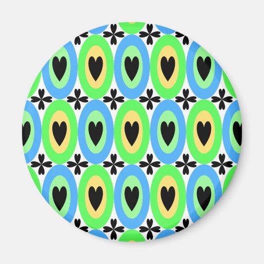 Oval Hearts Magnet (Vorne)
