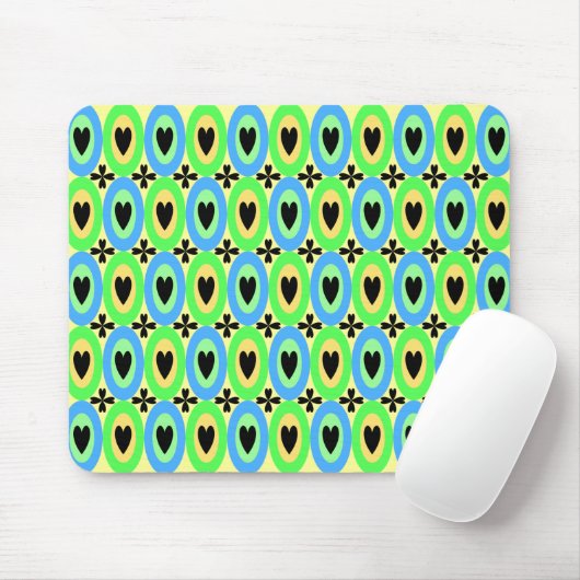 Oval Hearts Mousepad (Mit Mouse)