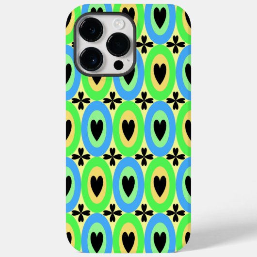 Oval Hearts Muster Case-Mate iPhone Hülle (Rückseite)