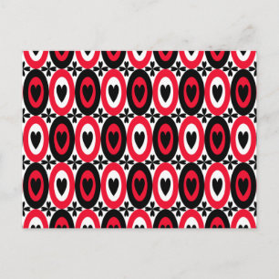 Oval Hearts Postkarte