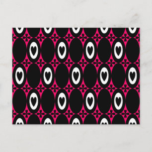 Oval Hearts Postkarte