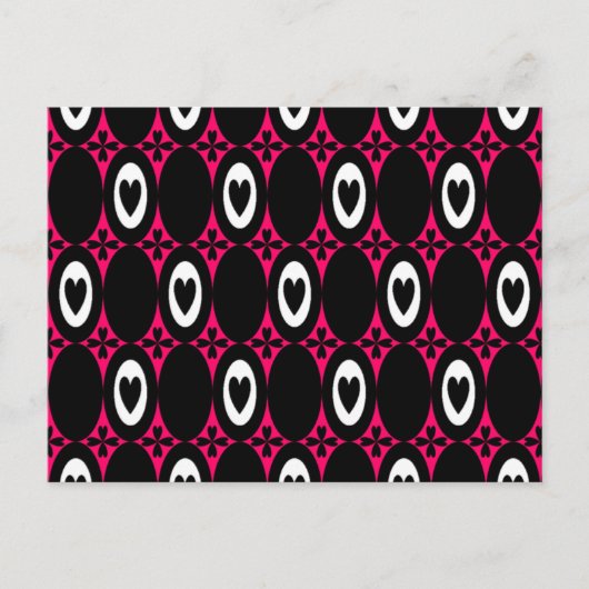 Oval Hearts Postkarte (Vorderseite)