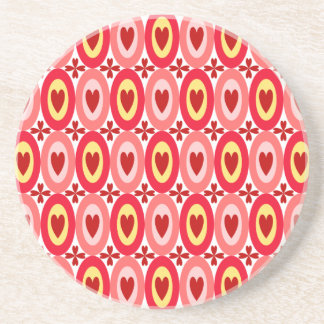 Oval Hearts Sandstein Untersetzer