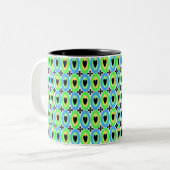 Oval Hearts Zweifarbige Tasse (Vorderseite Links)