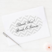 Oval Hochzeit danke Ihnen Aufkleber | Umschlagsieg (Umschlag)