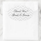 Oval Hochzeit danke Ihnen Aufkleber | Umschlagsieg (Tasche)