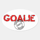 Oval Insane Goalie Sticker (Vorderseite)