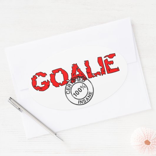 Oval Insane Goalie Sticker (Umschlag)