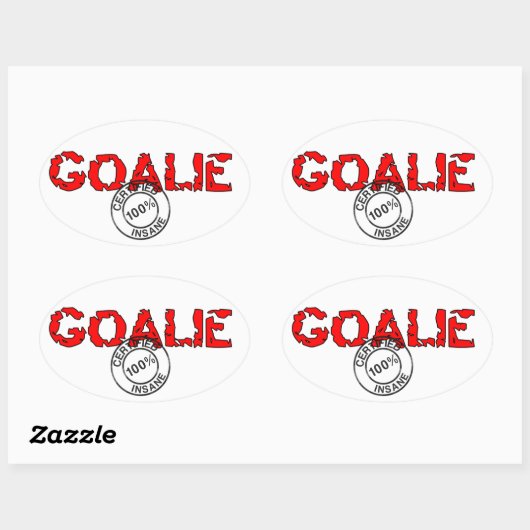 Oval Insane Goalie Sticker (Blatt)
