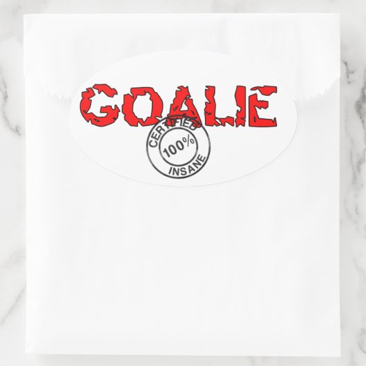 Oval Insane Goalie Sticker (Tasche)