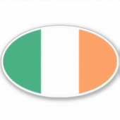 Oval Irish Flag Aufkleber (Vorderseite)