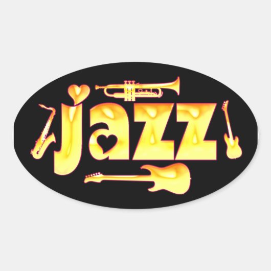 Oval Jazz Stickers (Vorderseite)