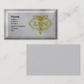 Oval Kupfer Caduceus LPN Nurse Visitenkarte (Vorne/Hinten)