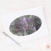 Oval Lavender Stickers christlich Faith Scripting (Umschlag)