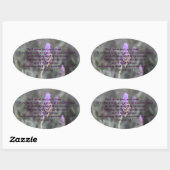 Oval Lavender Stickers christlich Faith Scripting (Blatt)