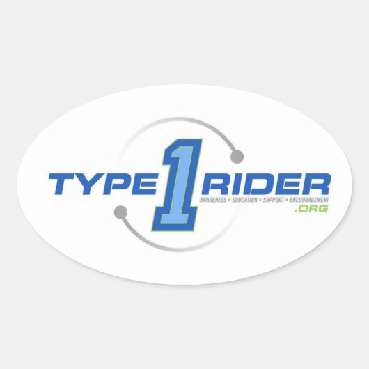 Oval-Logo-Aufkleber für Typ1Rider Ovaler Aufkleber (Vorderseite)