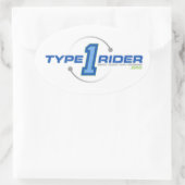 Oval-Logo-Aufkleber für Typ1Rider Ovaler Aufkleber (Tasche)