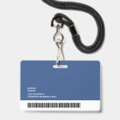 Oval Logo Nurve Foto Name Strichcode Horizontal Ausweis (Rückseite mit Lanyard)